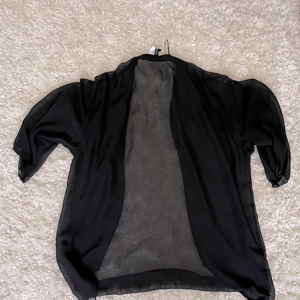 Black target cardigan